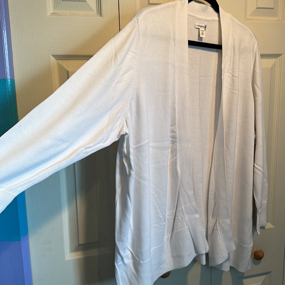 White Croft & Barrow sweater jacket - Picture 3 of 8